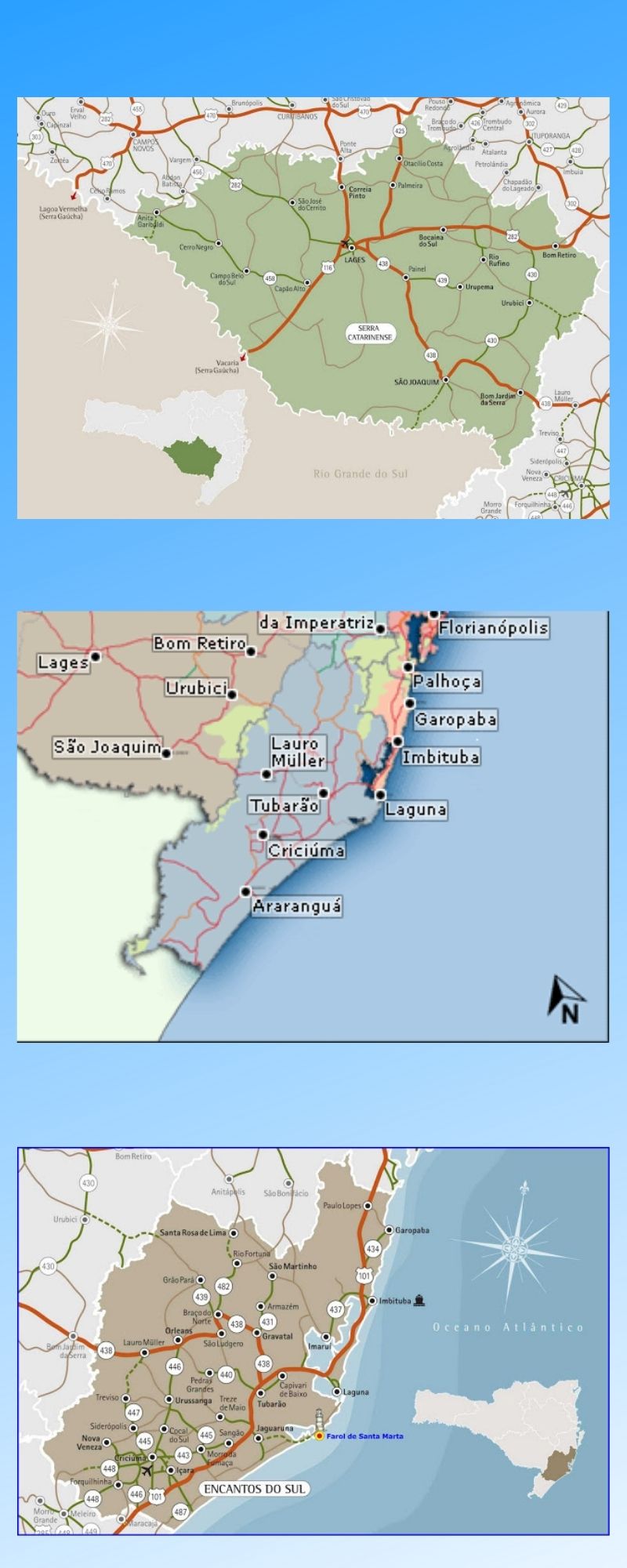 Infográfico Atrações Turísticas de Santa Catarina (Serras Catarinenses e Litoral Sul) 2